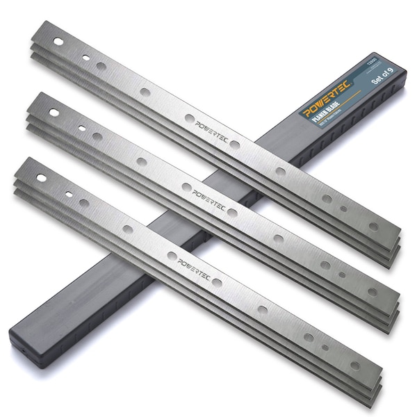 Powertec 13 In Planer Blades for DeWalt DW735, DW735X Planer, RPL Woodworking Planer Knives for DW7352, 9PK 12800-P3 - main